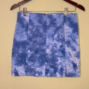 Jolt Mini Skirt Blue Tie Dye Cloud Print Size 5/27